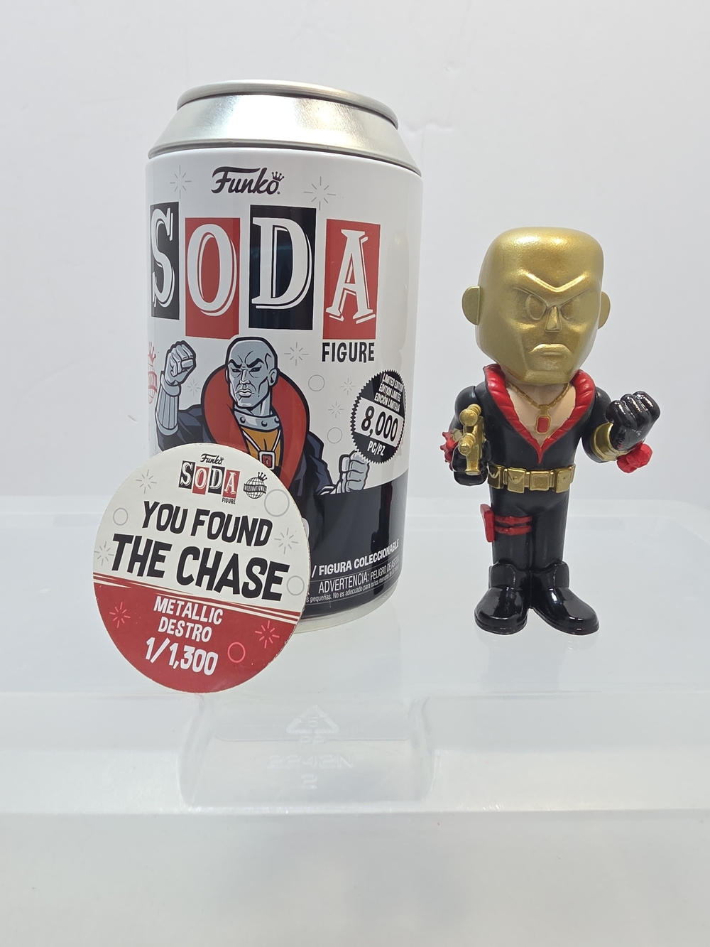 Funko Soda G.I. Joe Destro Metallic Chase 1/1300 Figure Can & Pog (F4)